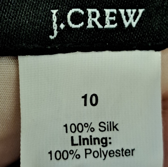 J. Crew Silk Orange and Cream Dress - Picture 6 of 9